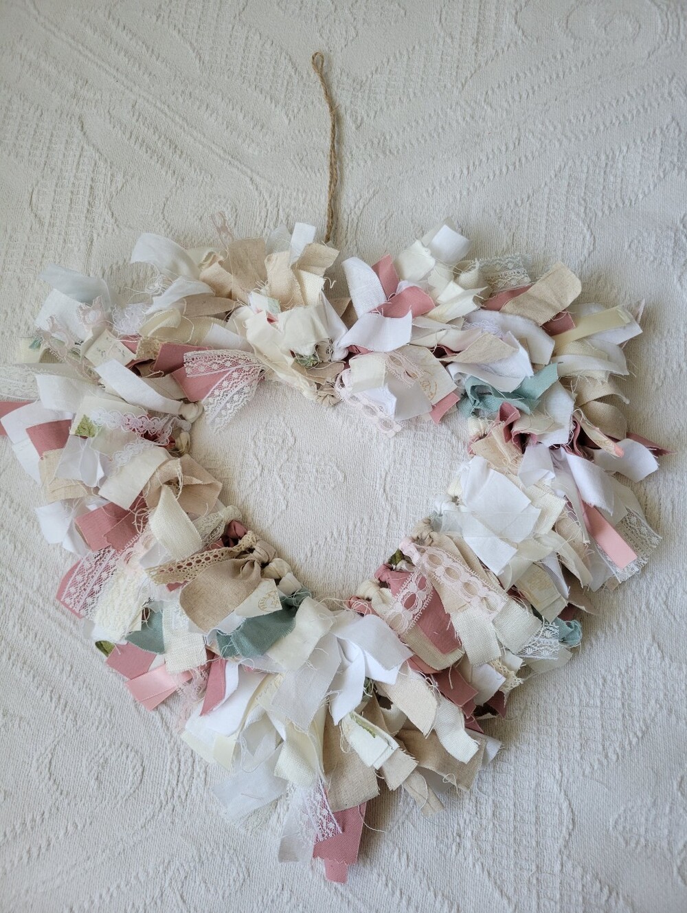 Shabby chic rag wreath